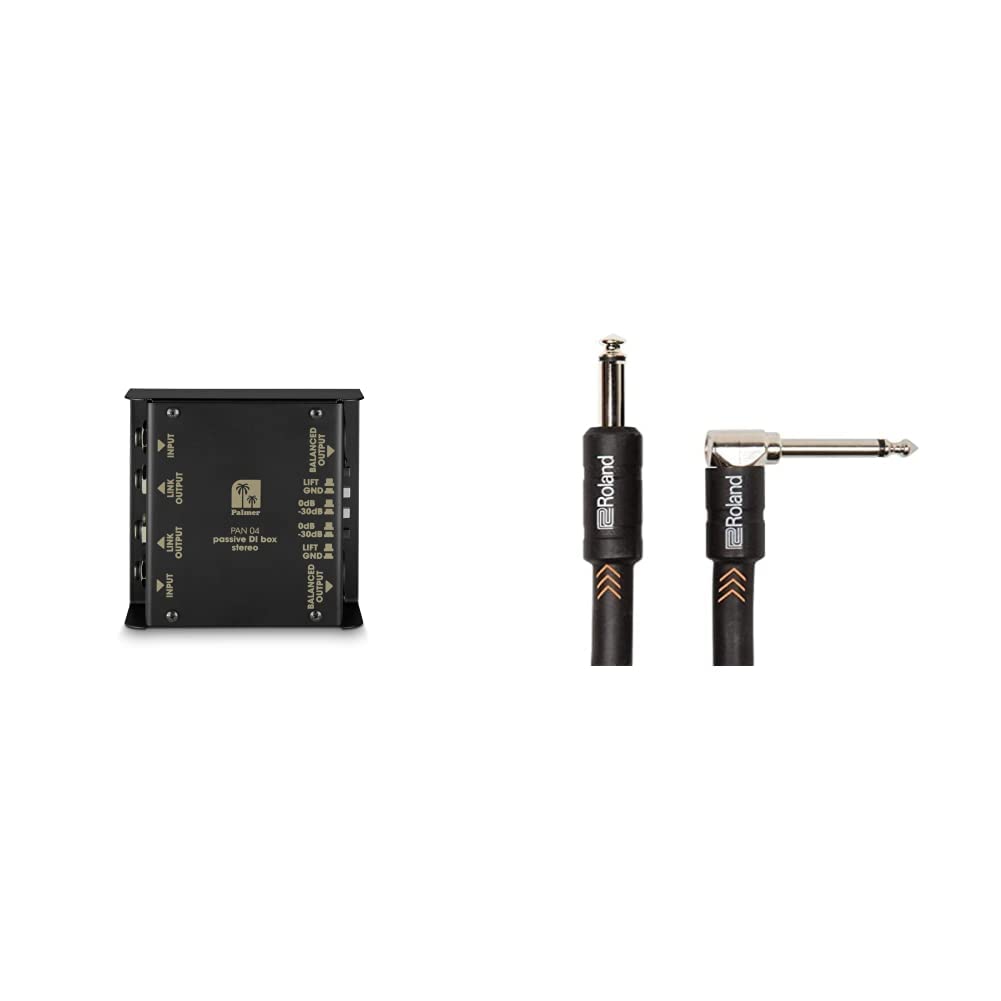 Palmer Pan 04 & Roland Black Series Instrument Cable Black, RIC-B10A, length: 10ft/3m