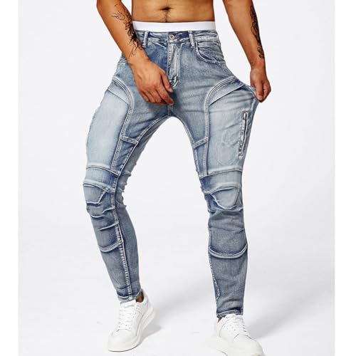 XYGJZ Men's Skinny Slim Fit Stretch Hip Pop Denim Jeans Pants2