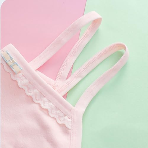 Cotton Girls Training Bra - Crop Cami Training Bras for Girls with Elastic Straps. Cotton Bra 6Packs3