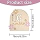 KEQAR 1 Pcs Baby Monatliche Meilenstein Karten mit Klebepunkten Blumen-Stil Baby Meilensteinkarten Holz Foto Requisiten für Kleinkinder von 0-12 Monaten Babyparty Wachstumsaufzeichnung