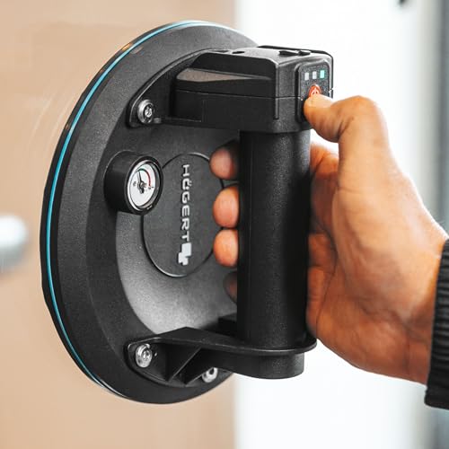 Ventouse sans fil avec manomètre pour sécuriser le transport de verre