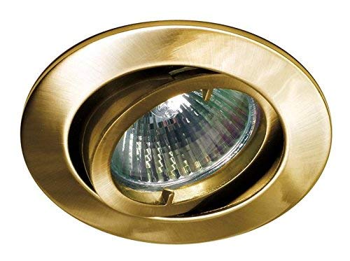 spot plafonnier encastre LED Samila pivotant autour d'or Gebur. inox GU10 230V Cover