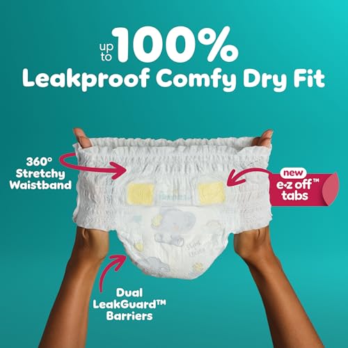 Image of Pampers Diapers - Swaddlers 360 - Size 6, 17 Count, up to 100% Leakproof Comfy Dry Fit, Designed for Easy Changes, Pull On Baby Diaper