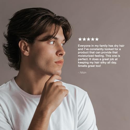 CRVFT Daily Leave in Conditioner For Men [OIL] | Men's Hair Moisturizer | Hair Oil For Men | For Dry and Damaged Hair (Thick, Curly, Frizzy, Long, & More) | Scented | (3oz) PM