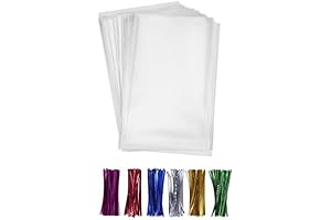 Clear Treat Bags For Weddings, Parties, Candy, Cookies(6" x 9")