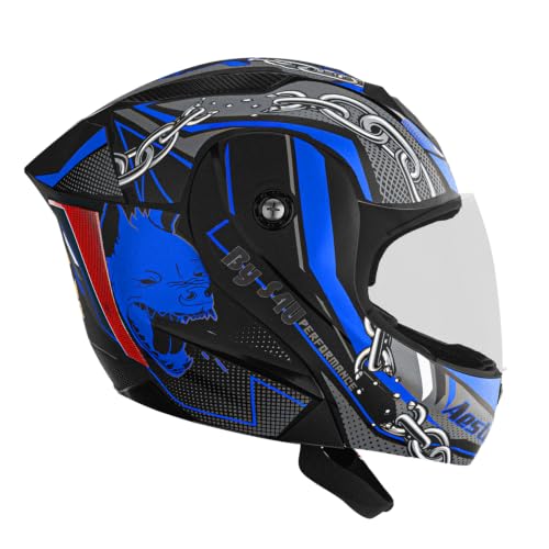 Image of Rydr AC Dx Flip-Up Full Face Motorbike Helmet with Bag | | Durable Two-Wheeler Helmet for Men and Women | Comfortable Fit with Air Ventilation for Safe Bike & Scooter Riding