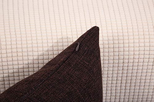 Tangdepot Heavy Lined Linen Cushion Cover, Throw Pillow Cover, Rectangle Pillow Covers, Decorative Cushion Cover Pillowcase - (12"X20", Brown) #TOP3