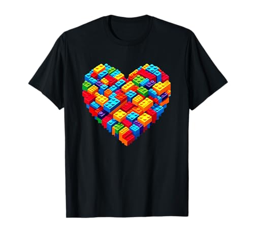 Master Builder Bloque de ladrillos para el Día de San Valentín Camiseta