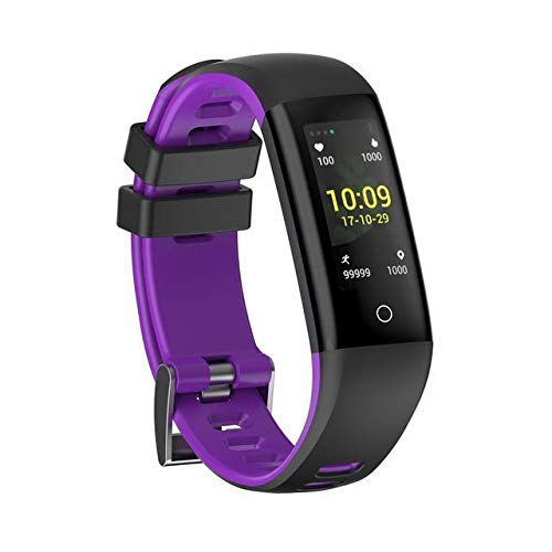 New Smart Slim Wristband IPS Color Screen Heart Rate Monitor Smart Band Fitness Tracker Smart Bracelet (Purple)