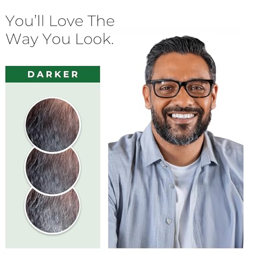 Simpler Partial Coverage Men's Hair Color Color Box - Permanent Beard and Mustache Dye - Ammonia-Free Beard Hair Dye — Fast Gray Blending — Salt & Pepper Look - Darker Shades