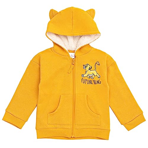 Image of Disney Mickey Mouse Minnie Mouse Lion King Simba Fleece Zip Up Hoodie Newborn to Toddler