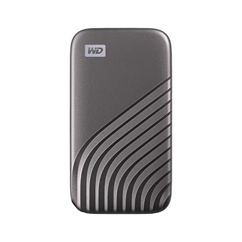 WD My Passport SSD 2 To Disque SSD Externe, Portable SSD, des vitesses allant jusqu'à 1050 Mo/s en lecture, 1000 Mo/s en écriture, USB-C, Compatibilité avec PC, Xbox et Playstation, Gris sidéral