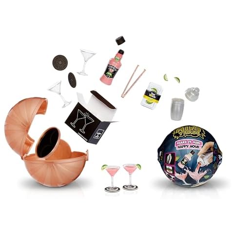 MGA's Miniverse Make It Mini Happy Hour Mini Collectibles, Blind Packaging, DIY, Resin Play, Replica Cocktails, NOT Edible, Collectors, 21+ Cover