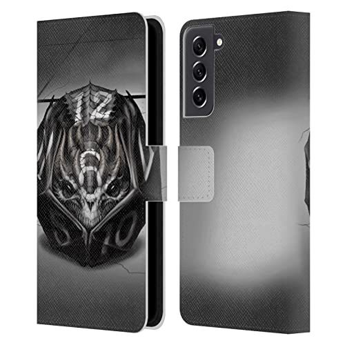 Funda Samsung S21 FE dragón dados tipo libro con tarjetero y soporte para visualización cómoda