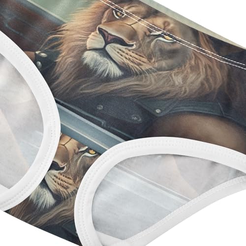 Funny Lion Print Cute Little Girl Panties Girls Underwear Toddler Cotton Pattern Briefs Underpants 2t4