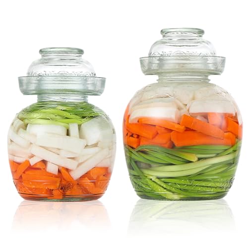 Kit fermentation pour mariner les légumes en pot en verre transparent - 8