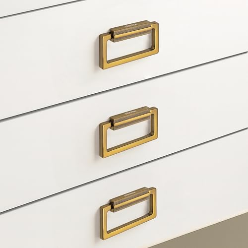 Image of Plantex Rajwadi Drawer Kadi /Drawer Handle /Pull-Push Kadi for Home /Office Cabinet - Pack of 3 (SH-344, Gold)