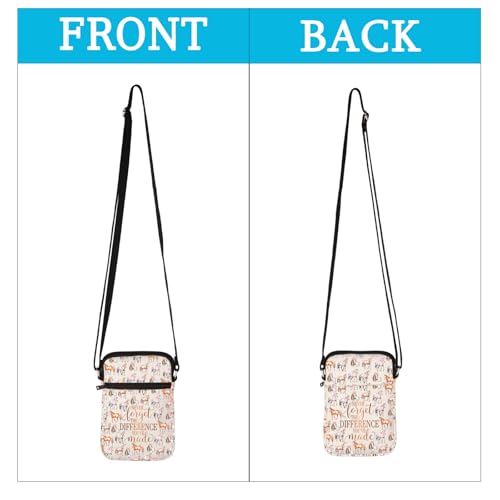 MEIKIUP Horse Inspirational Crossbody Bag Never Forget The Difference You've Made Horse Lover Shoulder Bag3