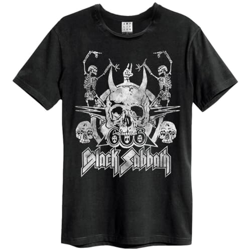 T-shirt Black Sabbath Dancing Skulls Amplified en noir taille 2XL pour adulte