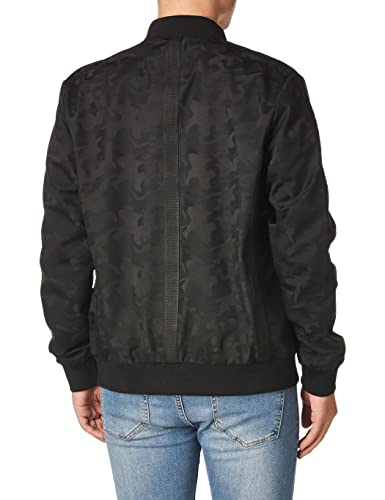 Karl Lagerfeld Paris Mens Bomber Jacket, Black, Large Us #TOP1