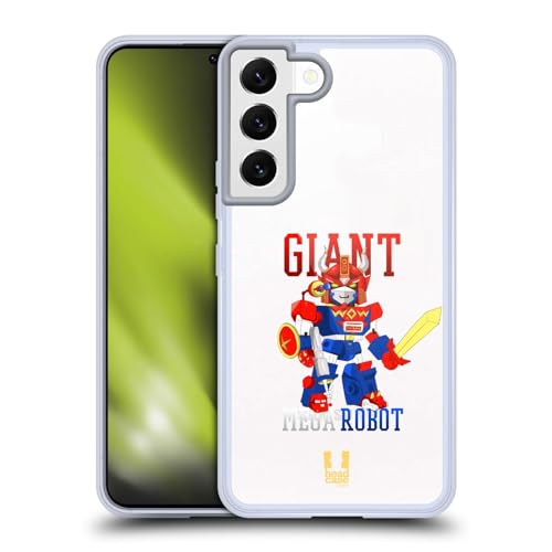 Head Case Designs Mega Robot Cute Giant Robots Gel Case [Military Grade Protection] Compatible with Samsung Galaxy S22 5G and Compatible with MagSafe