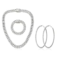 Silver-Cuban Link Set