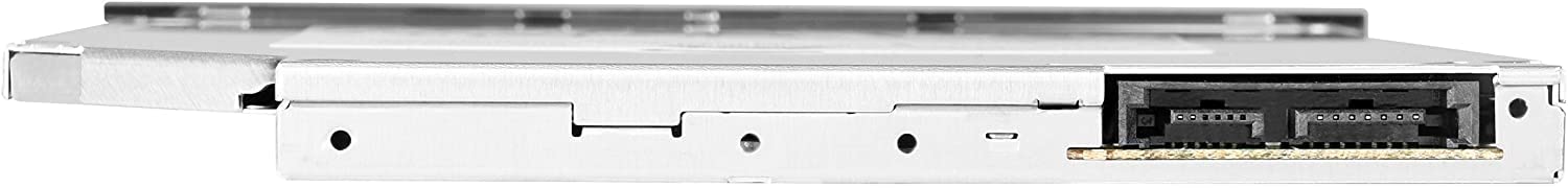 SilverStone 71120 SST-SOD04 - Internes optisches Slim DVD-RW-Laufwerk mit austauschbarer Frontblede für 9,5 mm und 12,7 mm Standard, schwarz