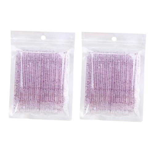 FOMIYES Eyelash Grafting Tools 200pcs Cleaning Cotton Swabs Eyelash Brush for Lash Removal