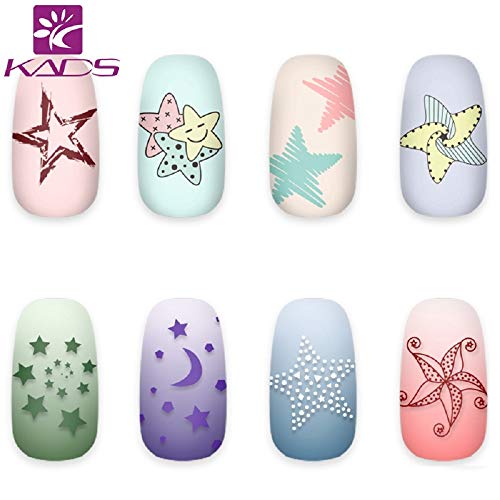 KADS Nail Art Stamping Plates Star Pattern Fashion Stamping Templates Manicure Print Image Templates - Image 4