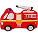 alles-meine.de GmbH Plüsch - Kissen / Schmusekissen / Sitzkissen _ Design wählbar _ Auto Feuerwehr - Kuschelkissen - 40 cm x 29 cm - Figur Form - groß - sehr weich - für Mädchen ..