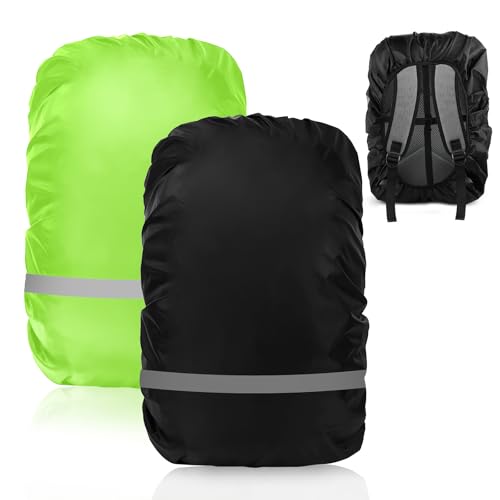 ELEPRUC 2 Pcs Regenschutz für Rucksäcke(26-40L), Wasserdichter Rucksack...