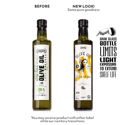 Bio Apsogo Extra Natives Olivenöl - Premium Kaltgepresstes Olivenöl aus Kreta, Griechenland - Mild und Fruchtig 500ml