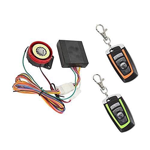 Supremechoice 03-ALM Bike Alarm Universal Security System Button Remote Key Anti-Theft Alarm Kit for Bajaj Discover 150F DTS-i