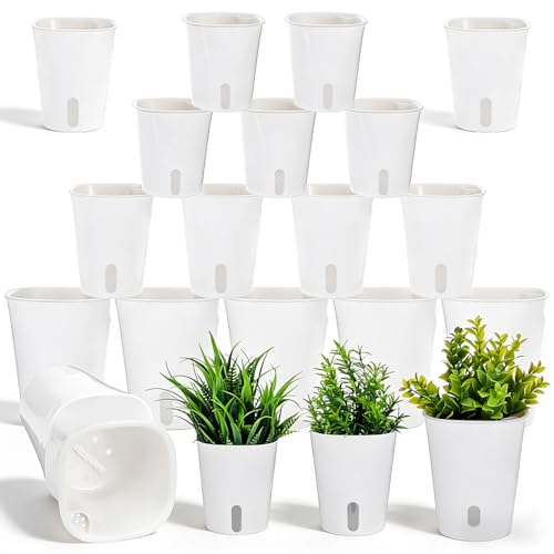 Meyeyaia 18 Pcs Self Watering Pots 3 Sizes Plastic Self