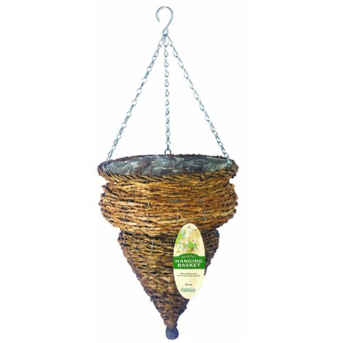 Gardman R292 Rustic Rattan Hanging Urn Basket, 12