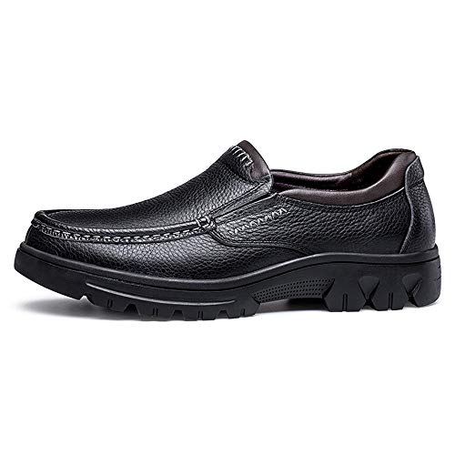 Men's Business Oxford Casual Classic Simple and Flexible Outsole Fleece Inside Slip on Big Size Formal Shoes2