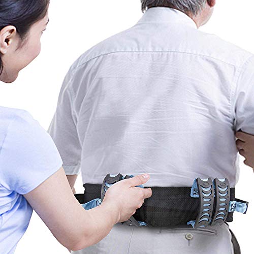 Gait Belt Walking Transfer Belt With 6 Plastic Padded Caregiver Handles And Quick Release Buckle For Patient,Elderly Physical Therapy (Black) #TOP5