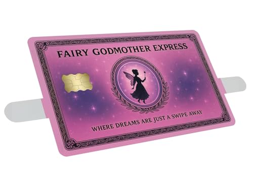 KCD Fairy Godmother Express Credit Card Skin – Magical Vinyl Card Cover Decal – 3-Pack Waterproof Sticker Wraps for Debit, Credit, Gift, or ID Cards - CCS032
