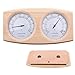 Ulapithi Thermomètre de Sauna hygromètre en Bois 2 en 1 Accessoires de Sauna pour mesurer l'humidité de la température ambiante du Sauna