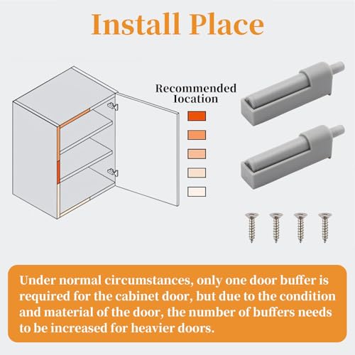 SoftClose Door Damper - Furniture Door Damper for Kitchen Cabinet (Pack of 12) - Image 8