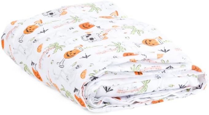Envogue Halloween Sheet Set, Twin Size, Brushed Soft Polyester, Skeleton & Pumpkin Tiki Glasses
