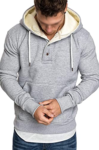 Sudadera con capucha y botones para hombre miniatura 2
