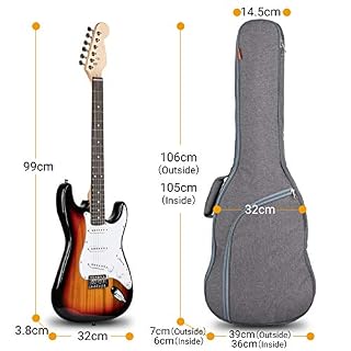 CAHAYA Sac de Guitare électrique pour Guitare électrique - Les Beatles, Paul McCartney, John Lennon, RIngo Starr, George Harrison CAHAYA Sac de Guitare électrique pour Guitare électrique – Image 2