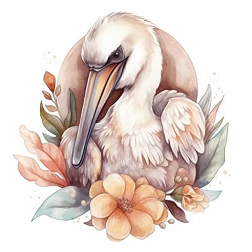 Image of Yoonek Graphics Louisiana Brown Pelican Bird Magnolia Flower Vinyl Decal Sticker for Car, Laptop, Tumbler, More. #008548-8