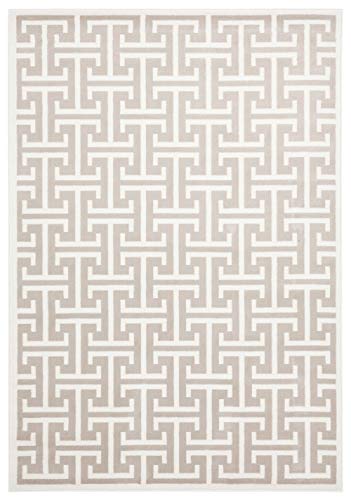 Tapete decorativo beige y blanco 7'9" x 10'2" Abani miniatura 3