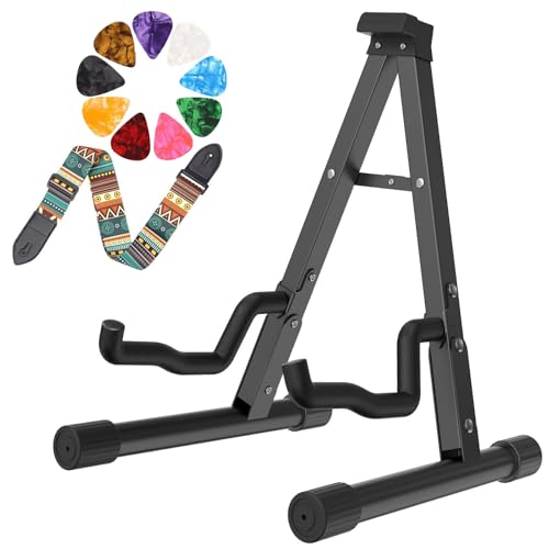 Soporte para Guitarra Plegable Ajustable,Universal Base para Guitarra Plegable con Brazos Acolchados y...