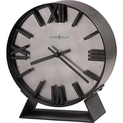Howard Miller Mullan Mantel Clock II 549 749 – Aged Silver Finish, Deep Bent Iron Metal Frame item