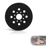 ARYIMYDP 1 Piastra Abrasiva 125mm con 17 Fori e Ammortizzatore in Gomma Nera, Compatibile con Bosch PEX 220 A GEX 125-1 AE e Skil 7402/7490, Piastra Robust per Levigatrice Eccentrica