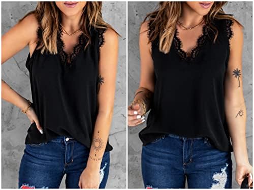 lime flare Sexy Summer Lace Trim Sleeveless Cami Tank Tops Dressy Camisole - Image 4