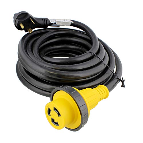 Dumble 30 AMP RV Power Cord with Twist Connector, Grip Handle, & Indicator Light – 25ft 30A Camper Power Extension